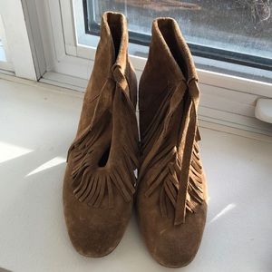 Maje fringed booties